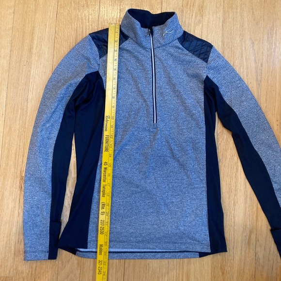 KJUS women’s forun mid layer half-zip, deep space, size 36 - Picture 9 of 12
